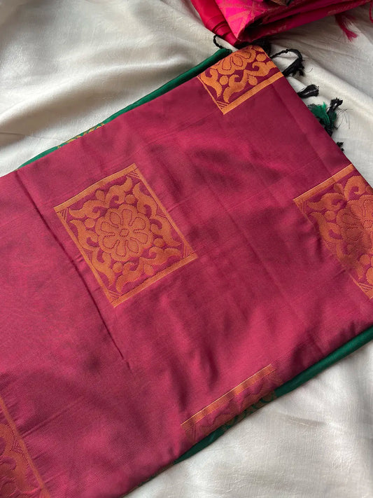Semi Soft Silk Saree - Maroon