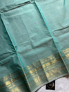 Subtle Weaves | Pastel Teal Kanchi Cotton Saree