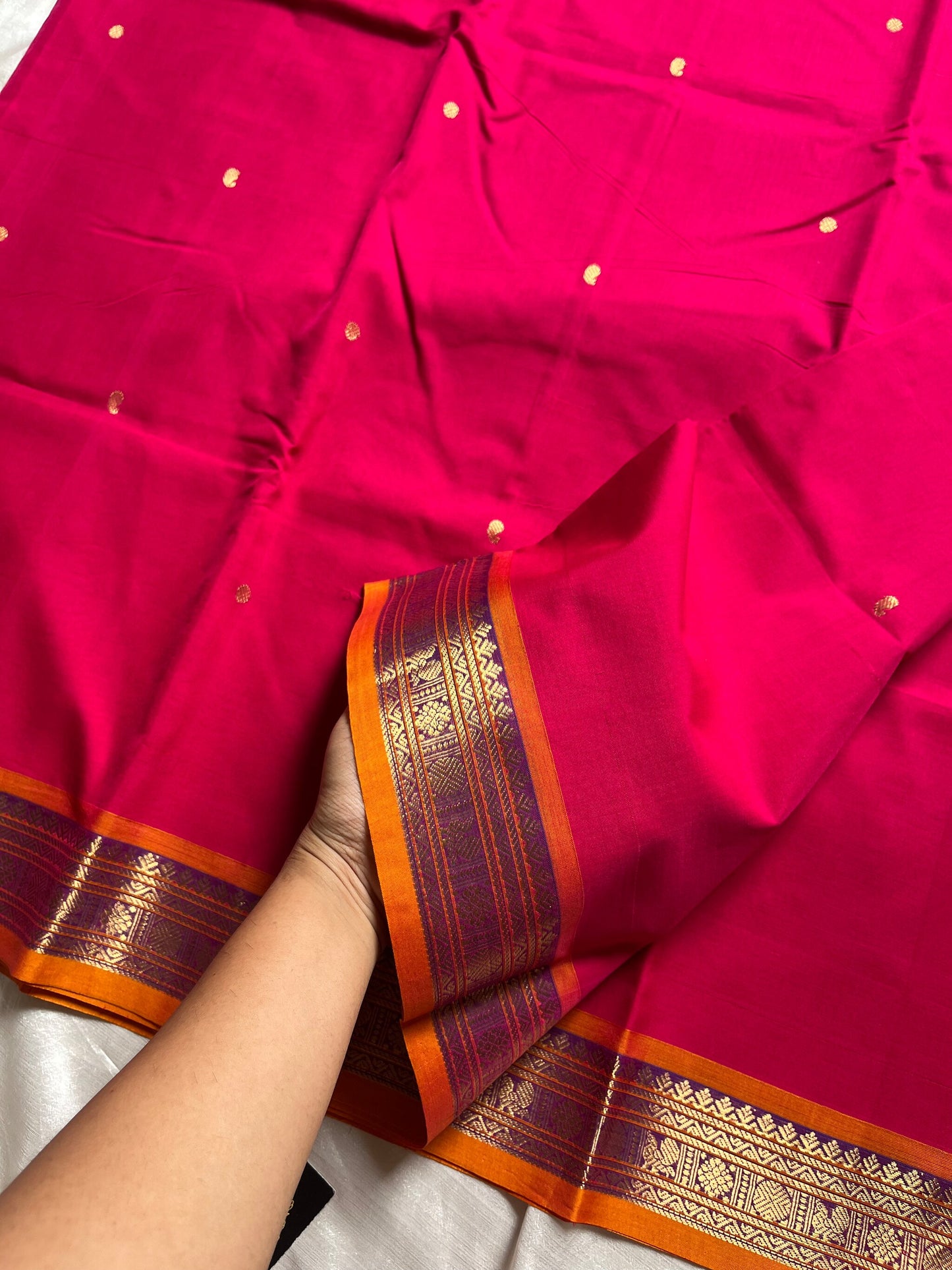 Throne Edit | Rani Pink 120 Count Mercerised Kanchi Cotton Saree