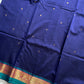 120 Count Mercerised Kanchi Cotton Saree with Zari Border and Grand Pallu – House of Thansha