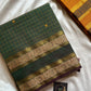 Kattam Edit – Dark Green Checked Chettinadu Cotton
