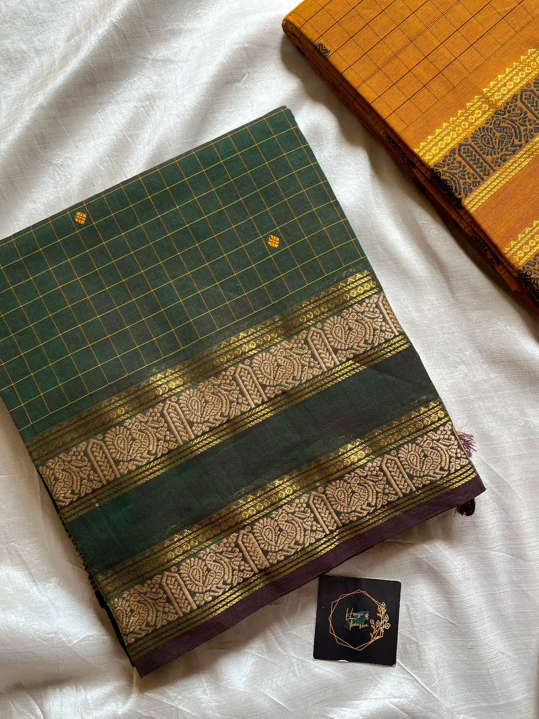 Kattam Edit – Dark Green Checked Chettinadu Cotton