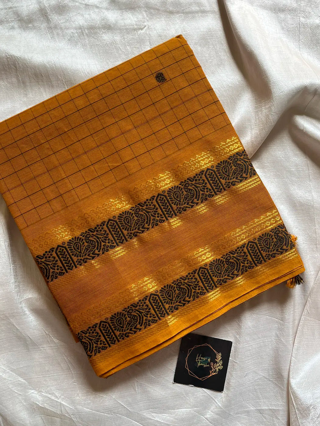 Kattam Edit – Yellow Checked Chettinadu Cotton