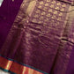 120 Count Mercerised Kanchi Cotton Saree with Zari Border and Grand Pallu – House of Thansha