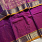 120 Count Mercerised Kanchi Cotton Saree with Zari Border and Grand Pallu – House of Thansha