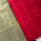 Vegan Silk Saree – Olive Ash | Handloom Art Silk