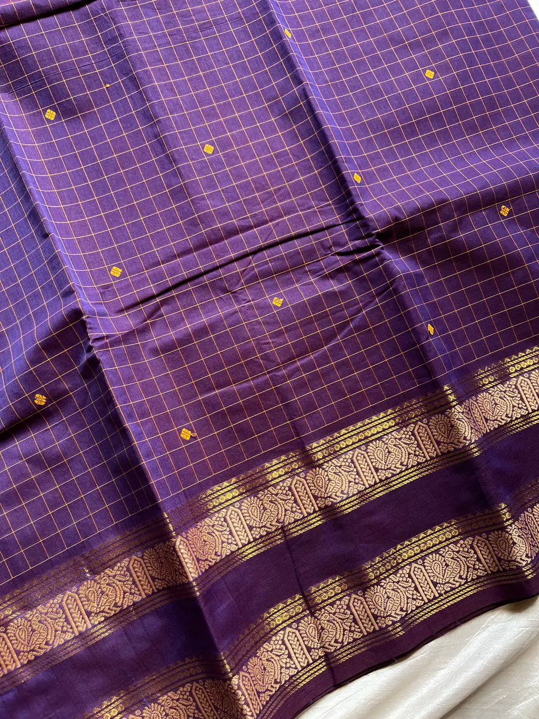Kattam Edit – Purple Checked Chettinadu Cotton