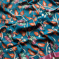 Bright sky blue Chennuri silk saree with hand-drawn Kalamkari patterns – House of Thansha