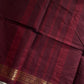 Minimal Border Edit - Chocolate Brown Cotton Saree