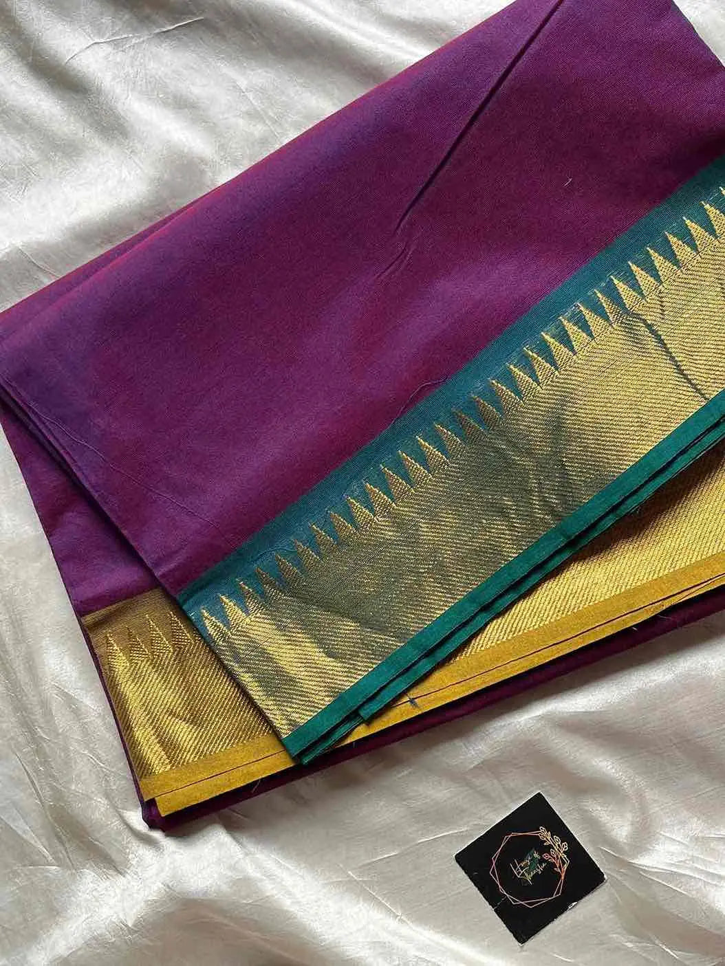 Chettinadu Cotton Saree | Purple (without Blouse)