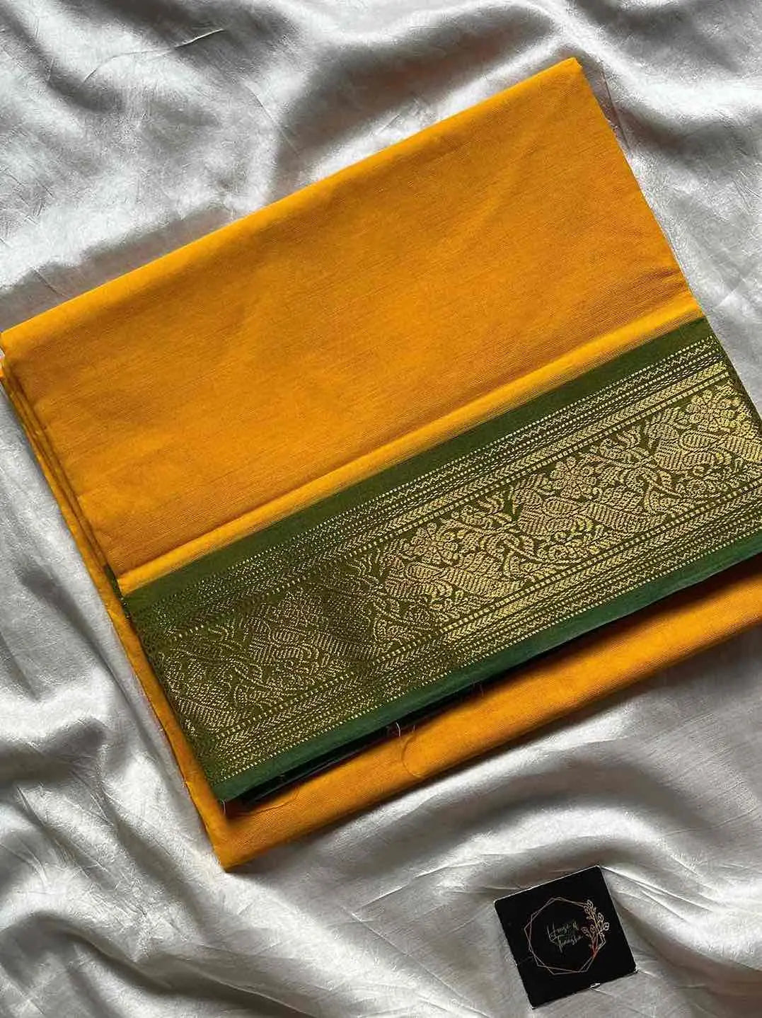 Chettinadu Cotton Saree | Yellow (without Blouse)