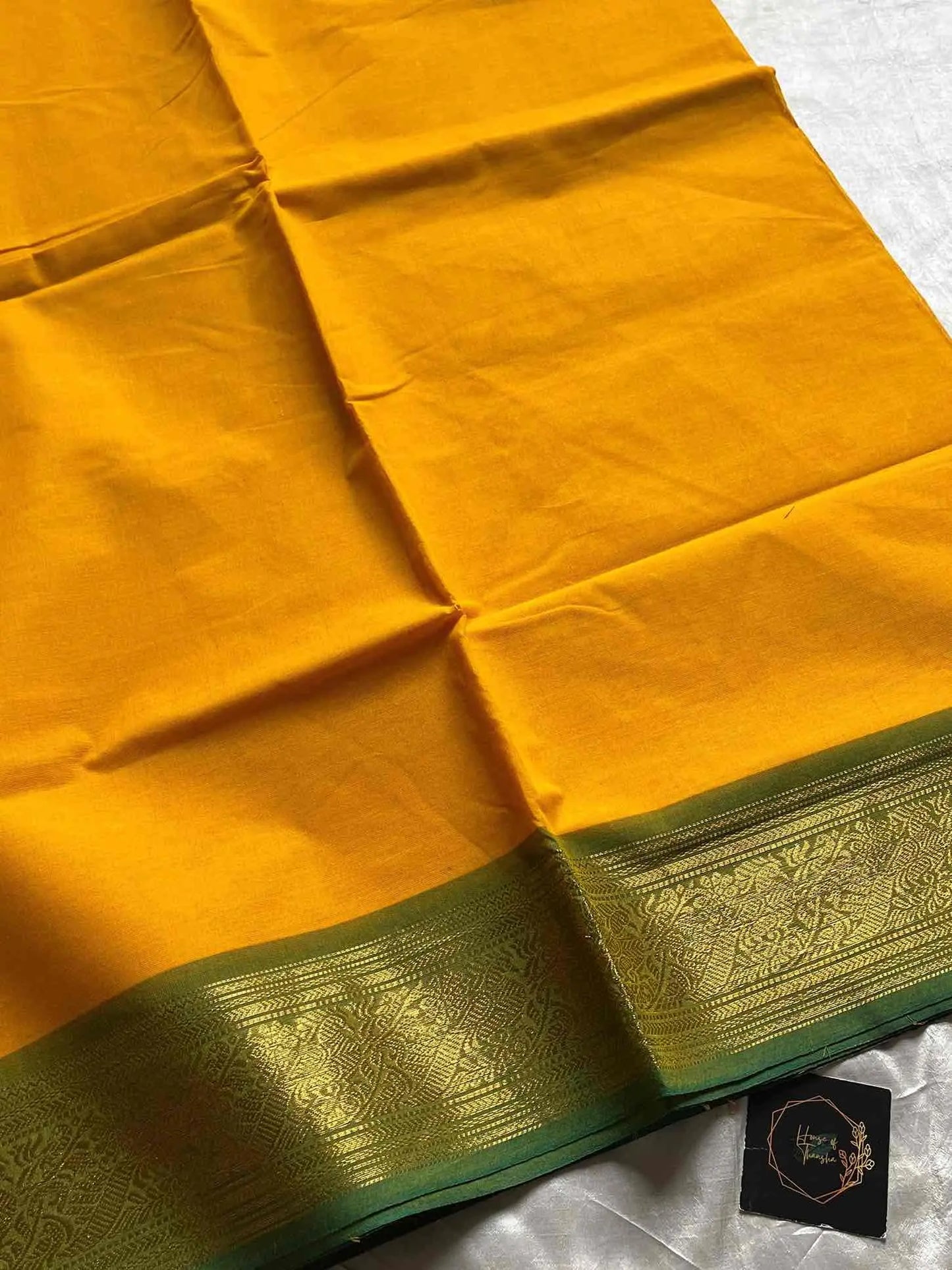 Chettinadu Cotton Saree | Yellow (without Blouse)