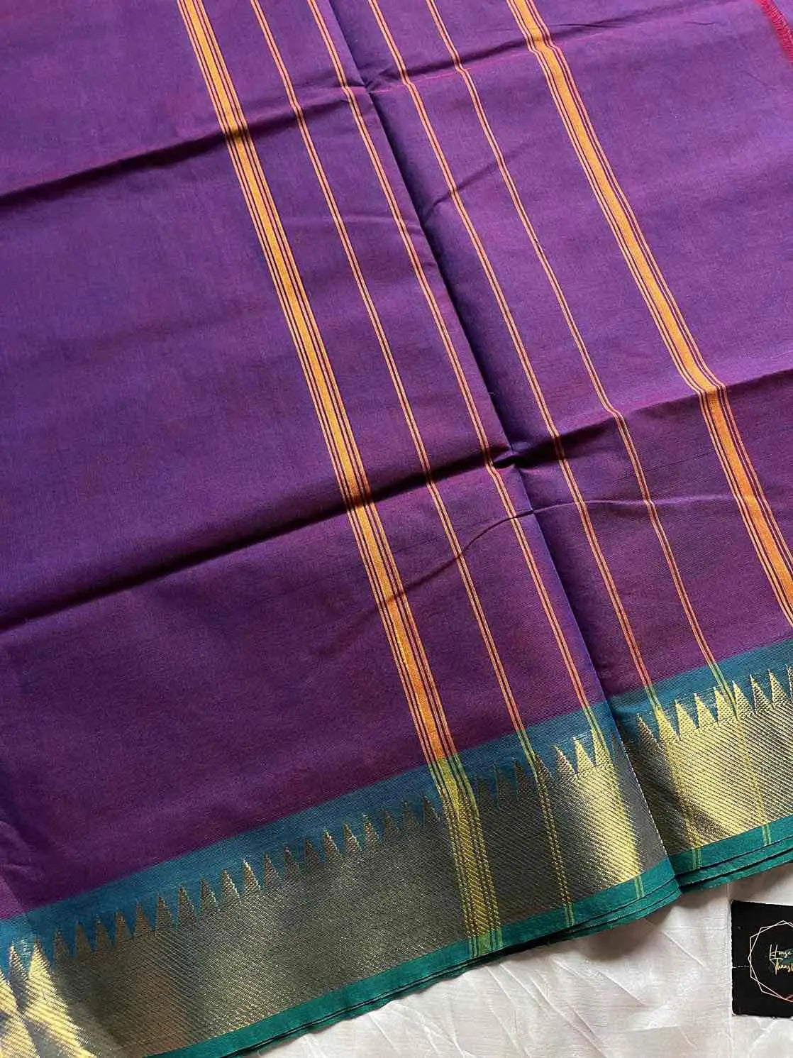 Chettinadu Cotton Saree | Purple (without Blouse)