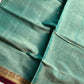 Vegan Silk Saree – Sea Green Handloom Silk
