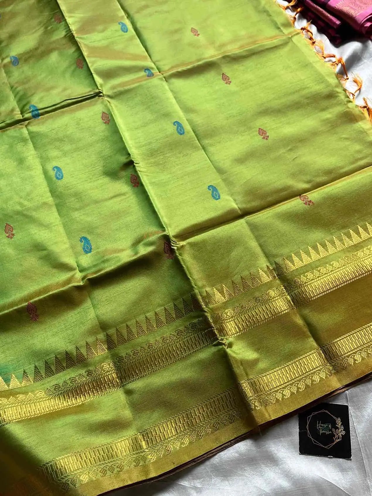 Vegan Silks | Chinnalampattu Saree – Pastel blue