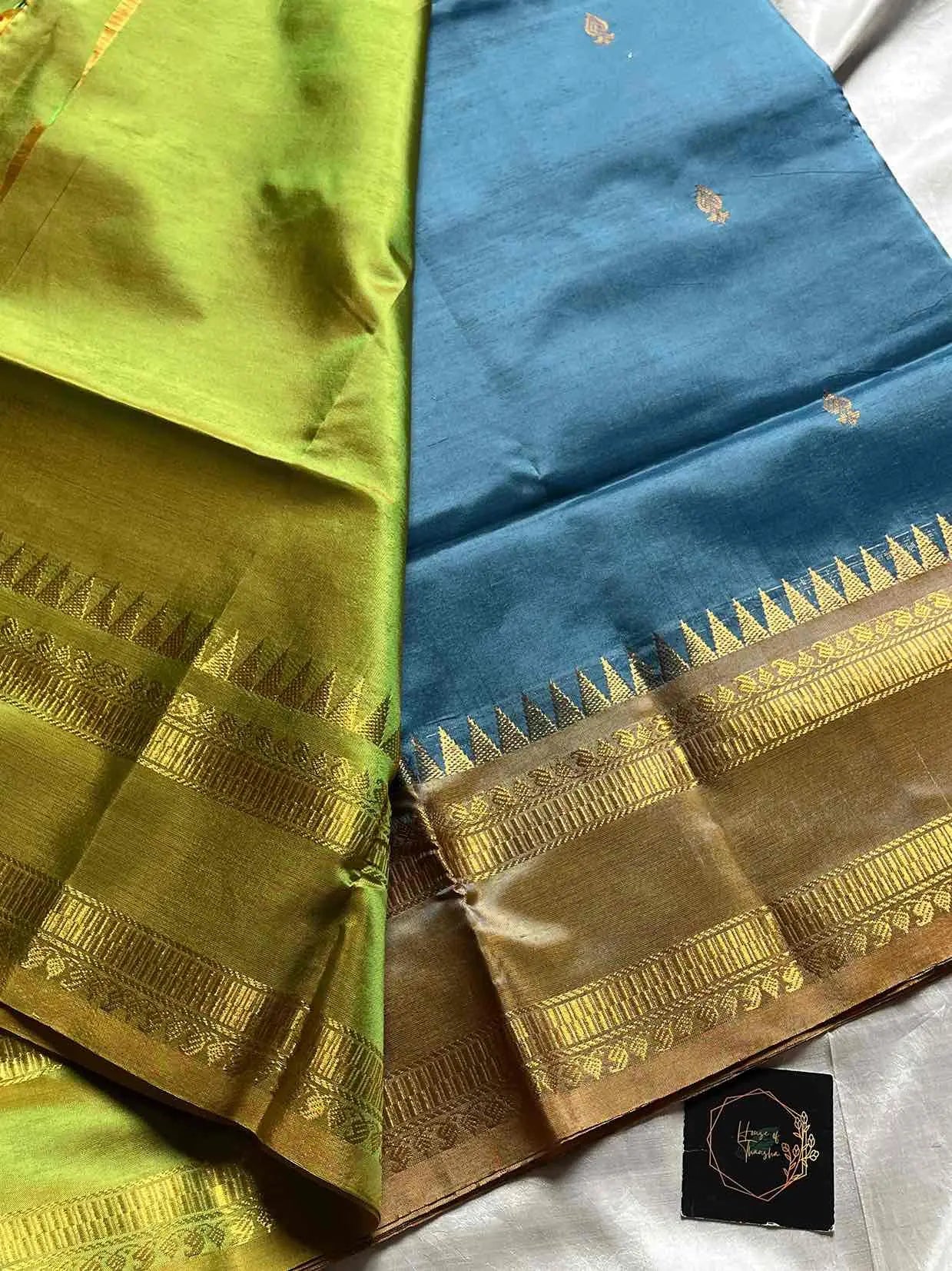 Vegan Silks | Chinnalampattu Saree – Pastel blue