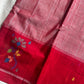 Chedibutta Saree - Handloom Vegan Art Silk - Red