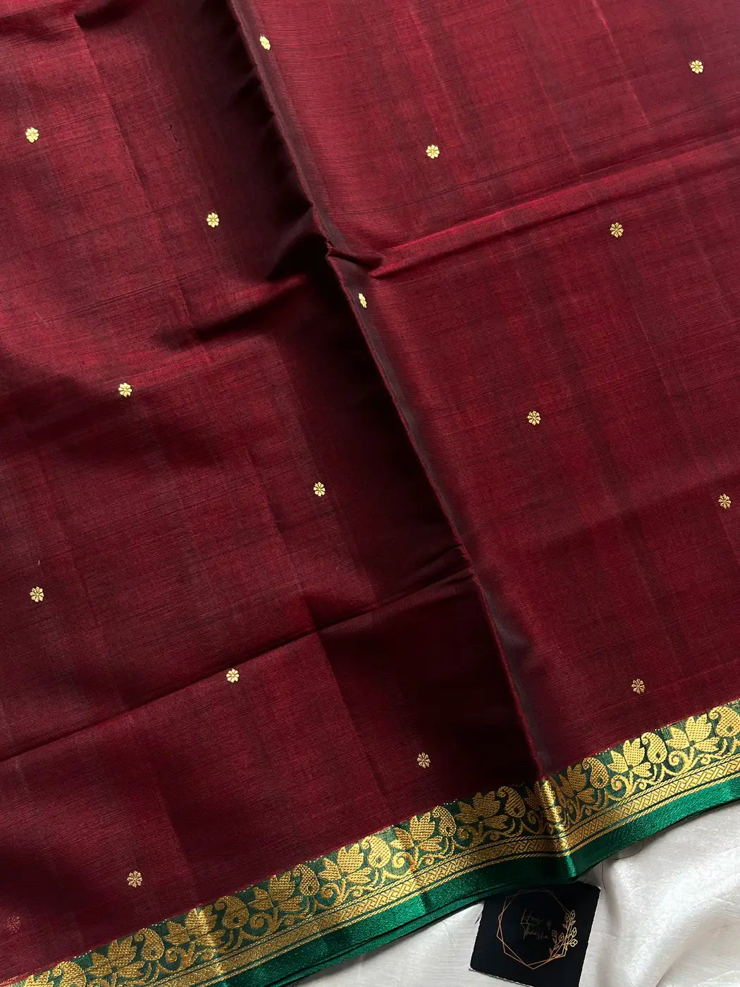 Vegan Silk Saree – Maroon Wine Handloom Art Silk
