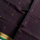 Vegan Silk Saree – Dark Purple Handloom Art Silk