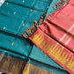 Handwoven vegan silk Chinnalampattu saree with rich zari borders from House of Thansha