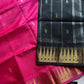 Vegan Silks | Chinnalampattu Saree – Pink with black