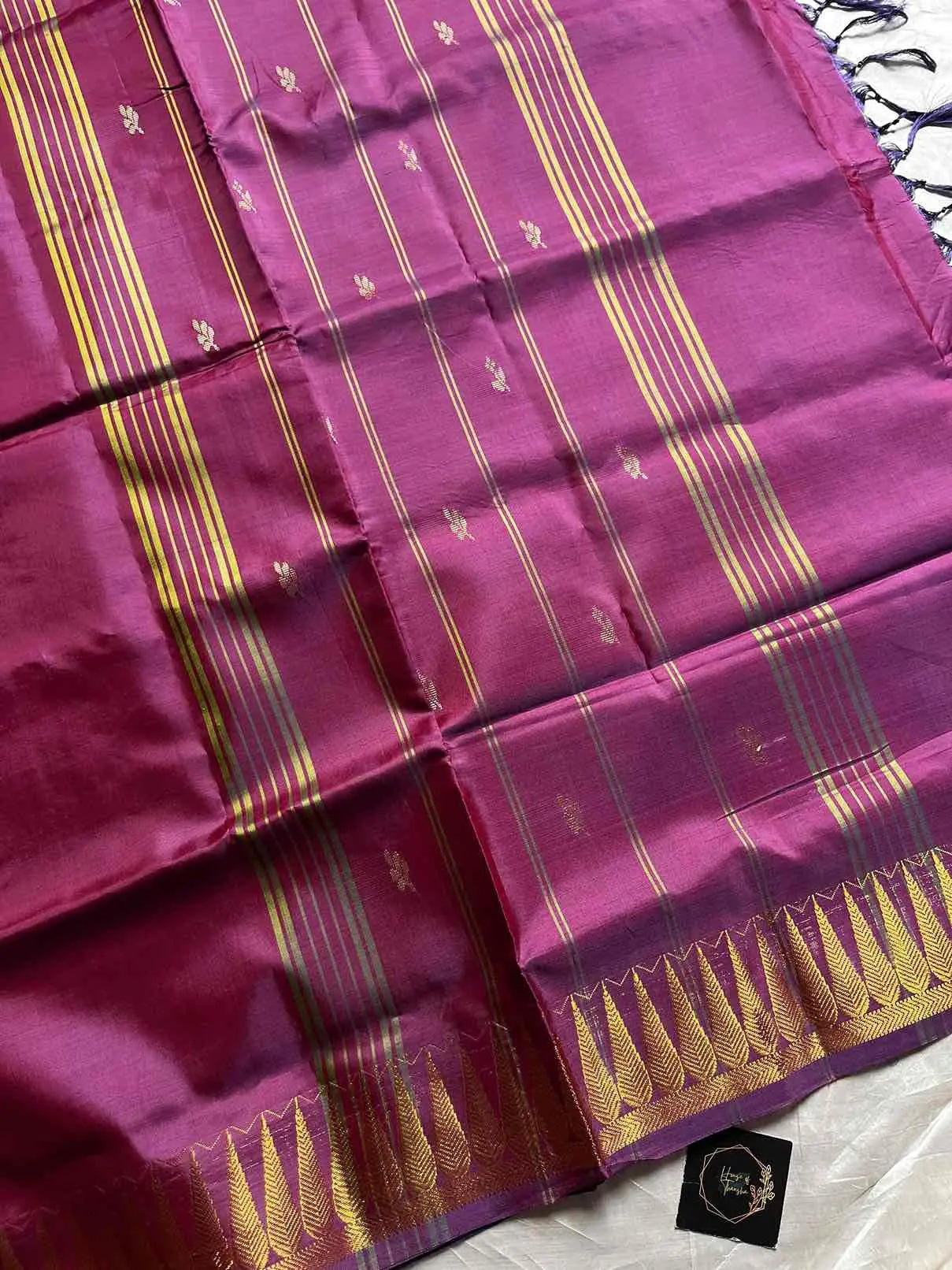 Vegan Silks | Chinnalampattu Saree – Vintage blue