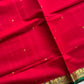 Vegan Silk Saree – Red Handloom Art Silk