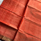Vegan Silk Saree – Pastel Orange Handloom Art Silk