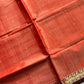 Vegan Silk Saree – Pastel Orange Handloom Art Silk