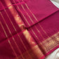 Magenta pink Chettinadu cotton saree with zari border and running blouse – Subtle Weaves by House of Thansha