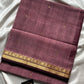 Vegan Silk Saree – Lilac Plum Handloom Art Silk