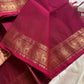 Magenta pink Chettinadu cotton saree with zari border and running blouse – Subtle Weaves by House of Thansha