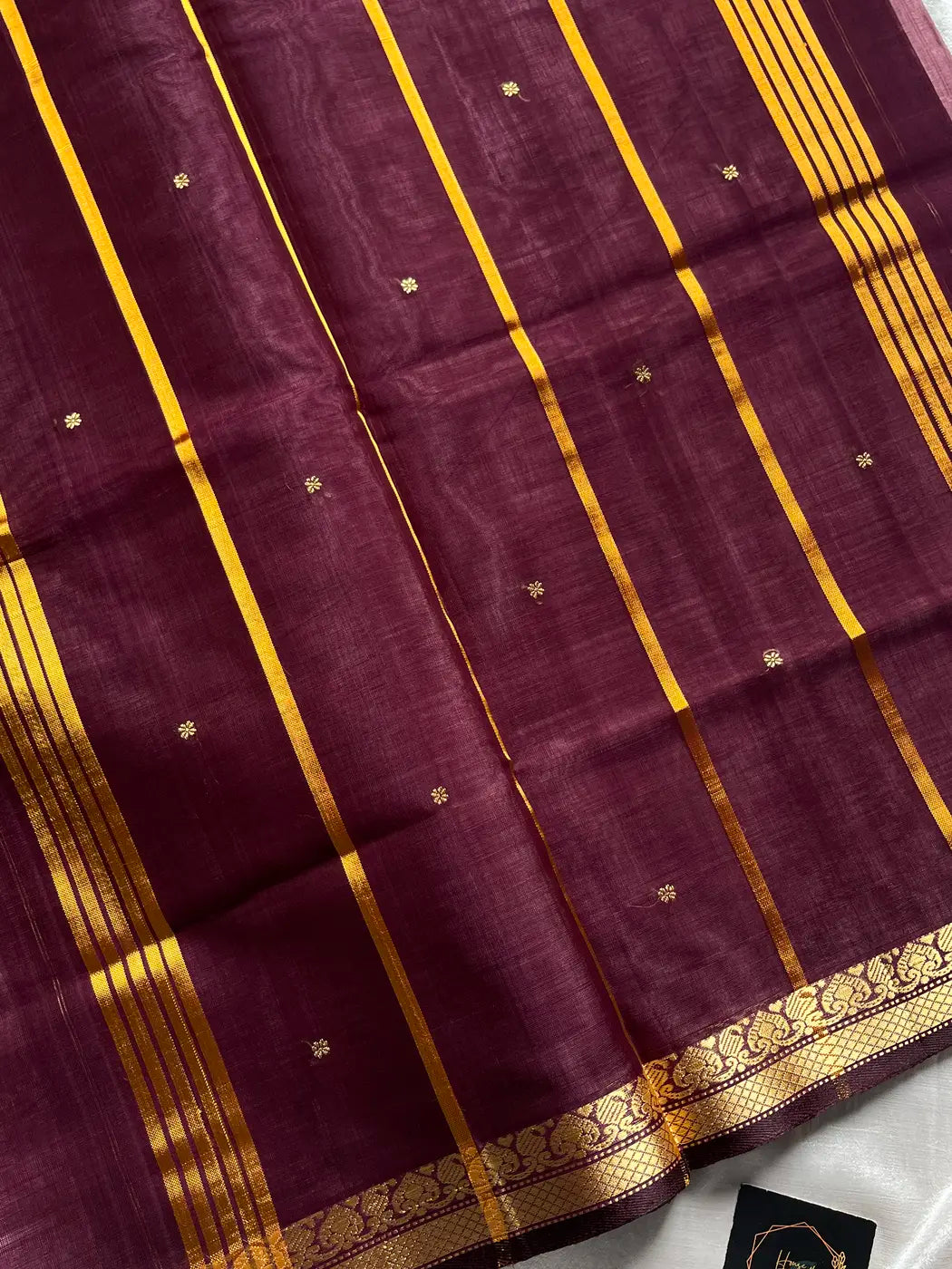 Vegan Silk Saree – Lilac Plum Handloom Art Silk