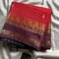 Handwoven vegan silk Chinnalampattu saree with rich zari borders from House of Thansha