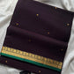 Vegan Silk Saree – Dark Purple Handloom Art Silk