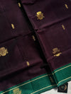 Vegan Silk Saree – Dark Purple Handloom Art Silk
