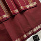 Mini Kattam – Maroon Checked Chettinadu Cotton Saree (Without blouse)