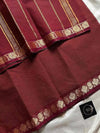 Mini Kattam – Maroon Checked Chettinadu Cotton Saree (Without blouse)