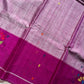 Chedibutta Saree - Handloom Vegan Art Silk - Jamun Pink