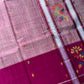 Chedibutta Saree - Handloom Vegan Art Silk - Jamun Pink