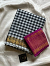 Black & White Kattam - Chettinadu Cotton