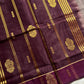 Vegan Silk Saree – Silver Smoke Plum Handloom Art Silk