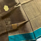 Vegan Silk Saree – Metallic Taupe Handloom Art Silk