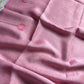 Handloom Silk Linen Jamdaani Saree - Pastel pink