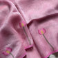 Handloom Silk Linen Jamdaani Saree - Pastel pink