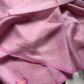 Handloom Silk Linen Jamdaani Saree - Pastel pink