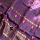 Handloom Silk Linen Jamdaani Saree - Purple
