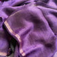 Handloom Silk Linen Jamdaani Saree - Purple