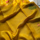 Handloom Silk Linen Jamdaani Saree - Yellow