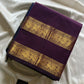 Subtle Weaves | Dark Purple Kanchi Cotton Saree